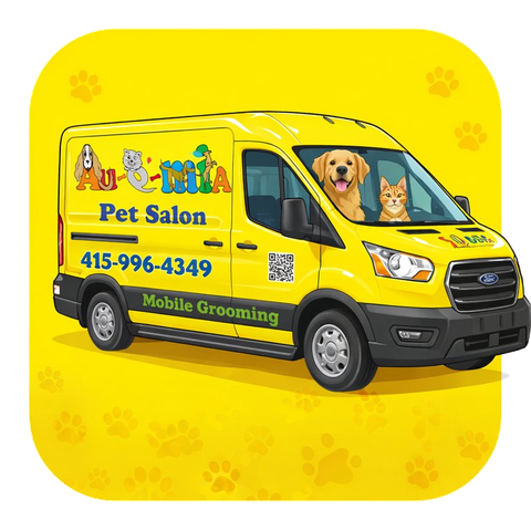 AUQMIA yellow mobile grooming van